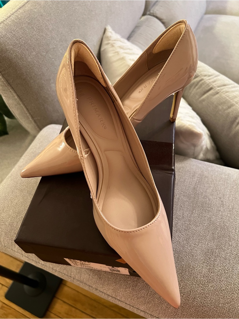 Primark Blush Patent Pointed-Toe Stiletto Heels